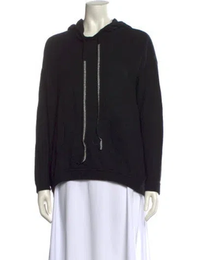 Pre-owned Minnie Rose Cashmere Crew Neck Sweater In Black