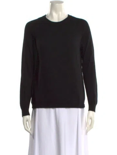 Pre-owned Minnie Rose Cashmere Crew Neck Sweater In Black