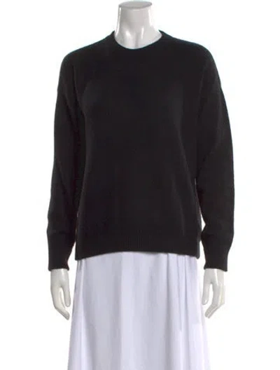 Pre-owned Minnie Rose Cashmere Crew Neck Sweater In Black
