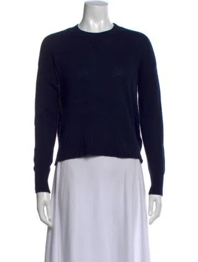 Pre-owned Minnie Rose Cashmere Crew Neck Sweater In Black