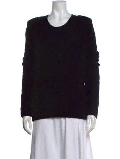 Pre-owned Minnie Rose Cashmere Crew Neck Sweater In Black