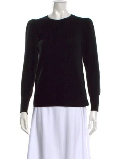 Pre-owned Minnie Rose Cashmere Crew Neck Sweater In Black