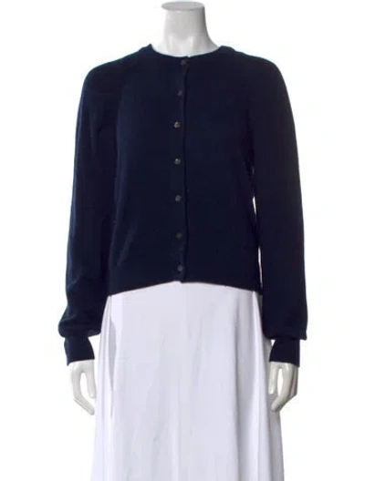 Pre-owned Minnie Rose Cashmere Crew Neck Sweater In Black