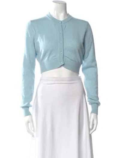 Pre-owned Minnie Rose Cashmere Crew Neck Sweater In Blue