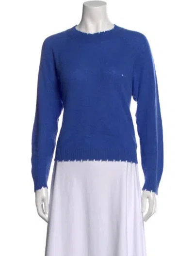 Pre-owned Minnie Rose Cashmere Crew Neck Sweater In Blue