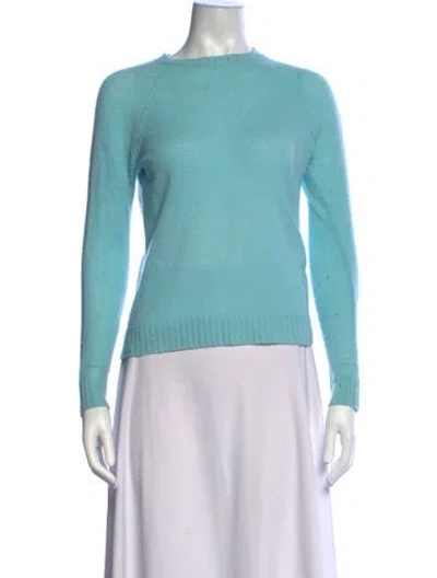 Pre-owned Minnie Rose Cashmere Crew Neck Sweater In Blue