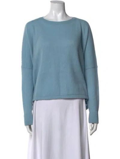 Pre-owned Minnie Rose Cashmere Crew Neck Sweater In Blue