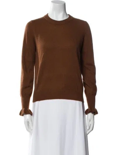 Pre-owned Minnie Rose Cashmere Crew Neck Sweater In Brown