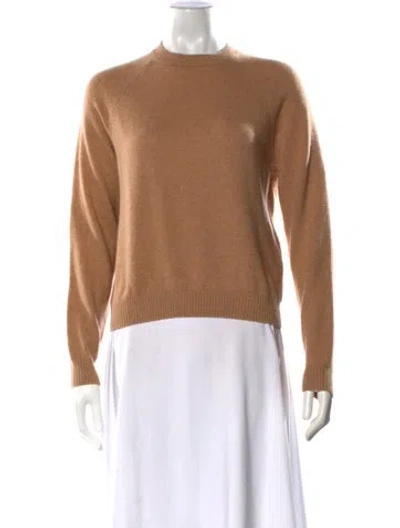Pre-owned Minnie Rose Cashmere Crew Neck Sweater In Brown