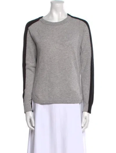 Pre-owned Minnie Rose Cashmere Crew Neck Sweater In Gray