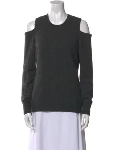 Pre-owned Minnie Rose Cashmere Crew Neck Sweater In Gray