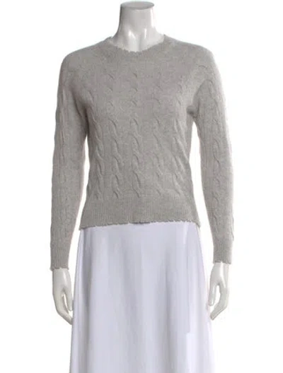 Pre-owned Minnie Rose Cashmere Crew Neck Sweater In Gray