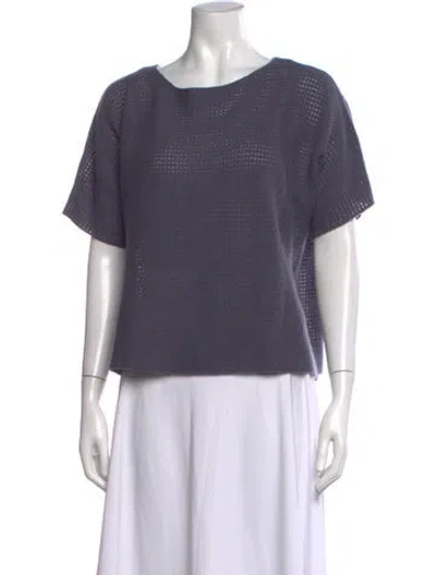 Pre-owned Minnie Rose Cashmere Crew Neck Sweater In Gray