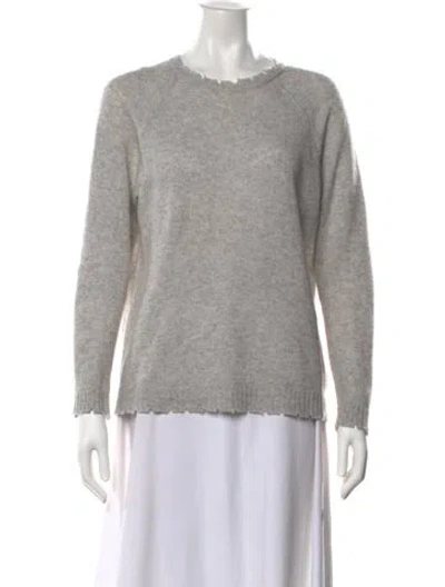 Pre-owned Minnie Rose Cashmere Crew Neck Sweater In Gray