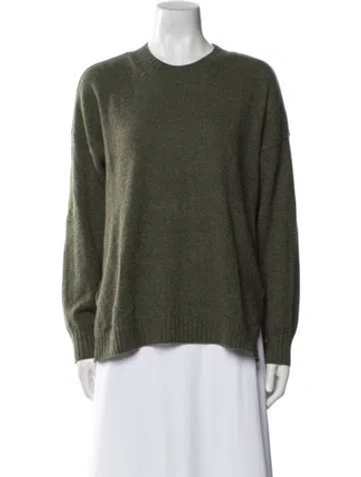 Pre-owned Minnie Rose Cashmere Crew Neck Sweater In Green