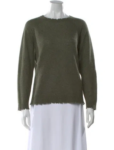 Pre-owned Minnie Rose Cashmere Crew Neck Sweater In Green