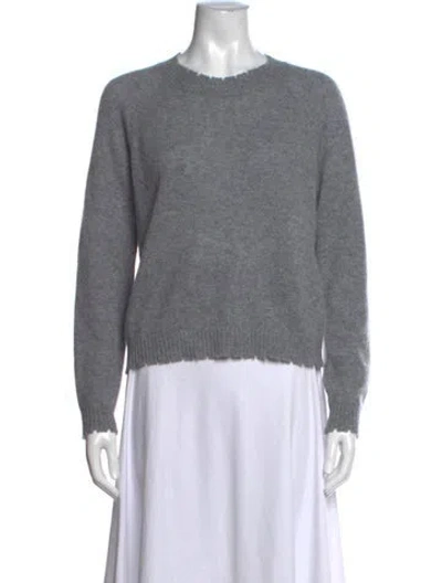 Pre-owned Minnie Rose Cashmere Crew Neck Sweater In Grey