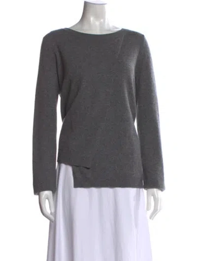 Pre-owned Minnie Rose Cashmere Crew Neck Sweater In Grey
