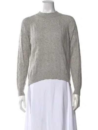 Pre-owned Minnie Rose Cashmere Crew Neck Sweater In Grey