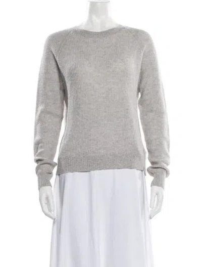 Pre-owned Minnie Rose Cashmere Crew Neck Sweater In Grey