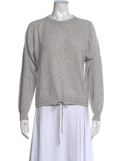 Pre-owned Minnie Rose Cashmere Crew Neck Sweater In Grey