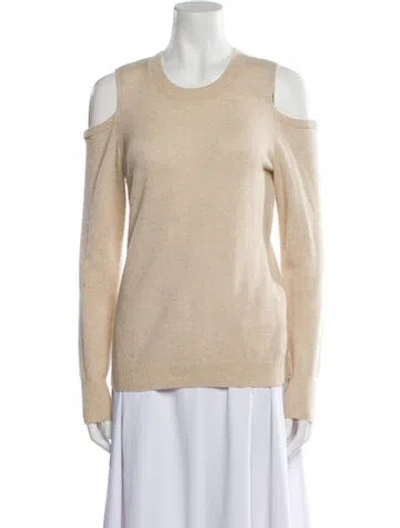Pre-owned Minnie Rose Cashmere Crew Neck Sweater In Neutral