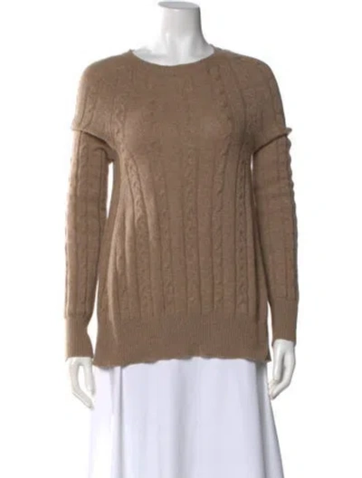 Pre-owned Minnie Rose Cashmere Crew Neck Sweater In Neutral