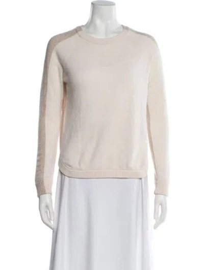 Pre-owned Minnie Rose Cashmere Crew Neck Sweater In Neutral