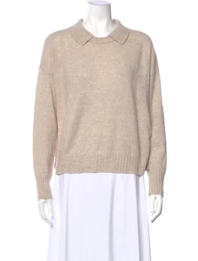 Pre-owned Minnie Rose Cashmere Crew Neck Sweater In Neutral