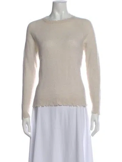 Pre-owned Minnie Rose Cashmere Crew Neck Sweater In Neutral