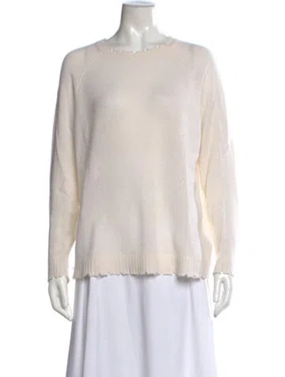 Pre-owned Minnie Rose Cashmere Crew Neck Sweater In Neutral
