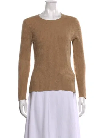 Pre-owned Minnie Rose Cashmere Crew Neck Sweater In Neutral