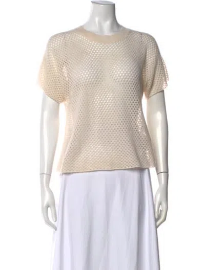 Pre-owned Minnie Rose Cashmere Crew Neck Sweater In Neutrals