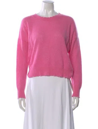 Pre-owned Minnie Rose Cashmere Crew Neck Sweater In Pink
