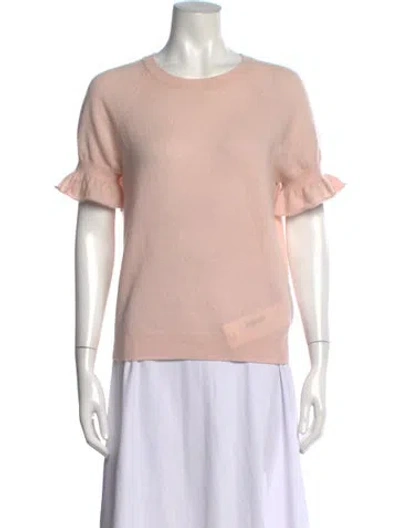 Pre-owned Minnie Rose Cashmere Crew Neck Sweater In Pink