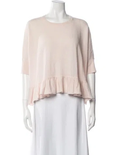 Pre-owned Minnie Rose Cashmere Crew Neck Sweater In Pink