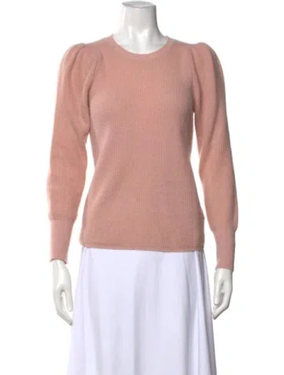 Pre-owned Minnie Rose Cashmere Crew Neck Sweater In Pink