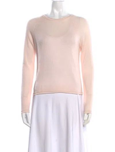 Pre-owned Minnie Rose Cashmere Crew Neck Sweater In Pink