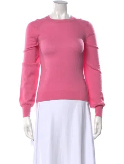 Pre-owned Minnie Rose Cashmere Crew Neck Sweater In Pink/red