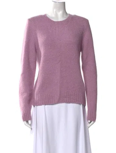 Pre-owned Minnie Rose Cashmere Crew Neck Sweater In Purple