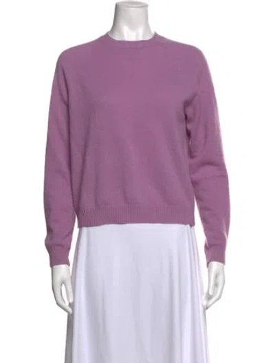 Pre-owned Minnie Rose Cashmere Crew Neck Sweater In Purple