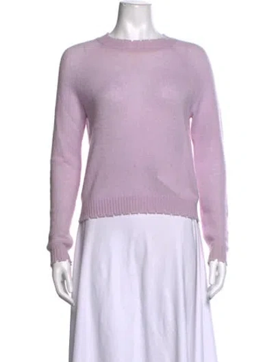 Pre-owned Minnie Rose Cashmere Crew Neck Sweater In Purple