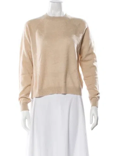 Pre-owned Minnie Rose Cashmere Crew Neck Sweater W/ Tags In Brown