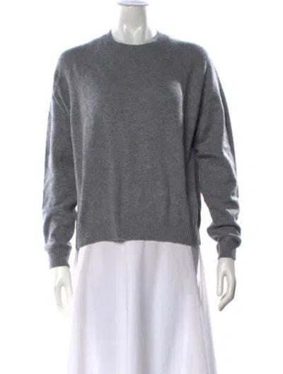 Pre-owned Minnie Rose Cashmere Crew Neck Sweater W/ Tags In Gray