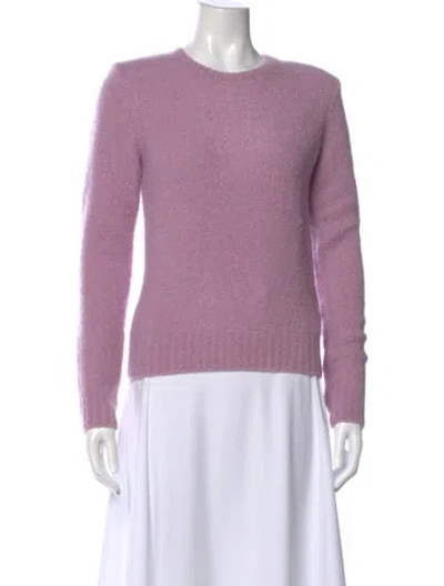 Pre-owned Minnie Rose Cashmere Crew Neck Sweater W/ Tags In Purple