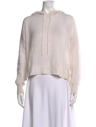 Pre-owned Minnie Rose Cashmere Crew Neck Sweater In White