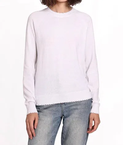 Minnie Rose Cashmere Crewneck Top In White