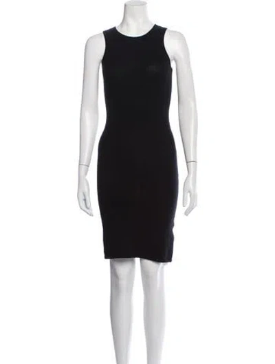Pre-owned Minnie Rose Cashmere Knee-length Dress In Black
