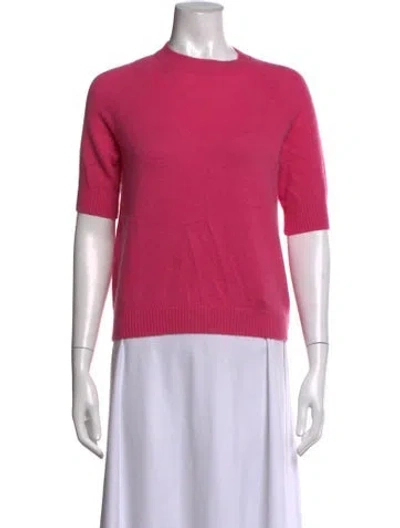 Pre-owned Minnie Rose Cashmere Mock Neck Sweater In Pink