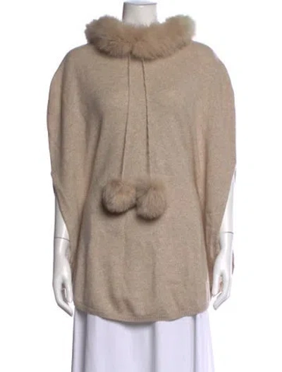 Pre-owned Minnie Rose Cashmere Mock Neck Sweater W/ Tags In Neutrals